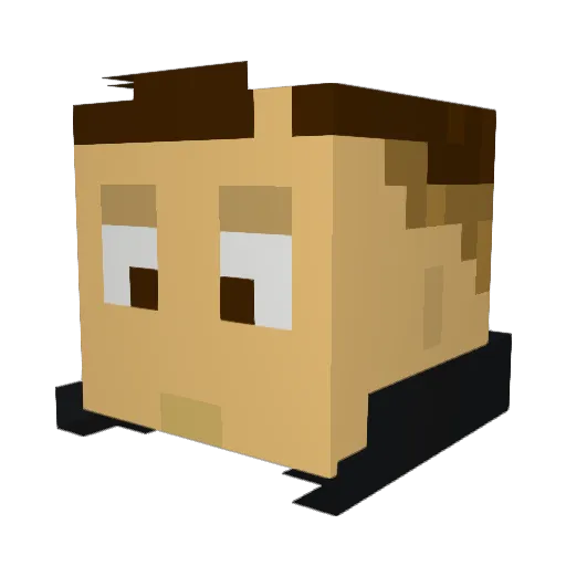 DogHolliday Minecraft avatar head, 3D render