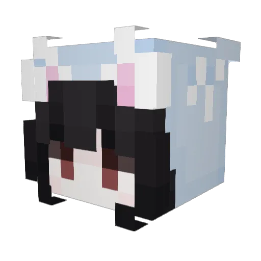 DogKoro Minecraft avatar head, 3D render