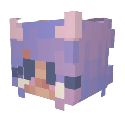 DogMom425 Minecraft avatar head, 3D render