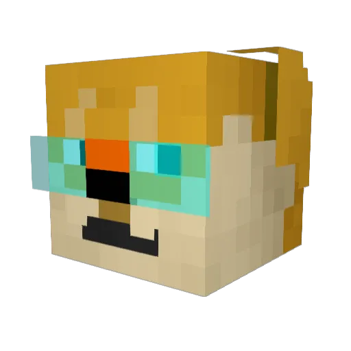 DogNormans Minecraft avatar head, 3D render