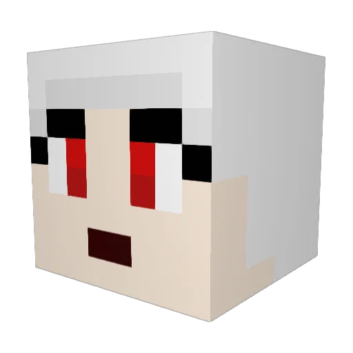 DogQueen19 Minecraft avatar head, 3D render