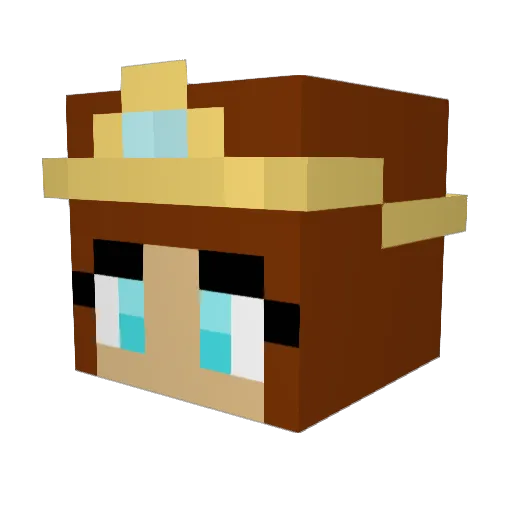 DogQueen349 Minecraft avatar head, 3D render