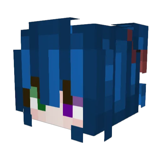 DogQueen7777 Minecraft avatar head, 3D render