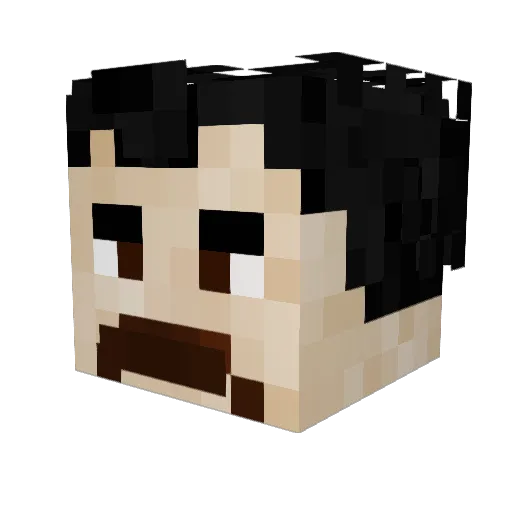 DogRenegade Minecraft avatar head, 3D render