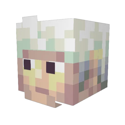 DogTreee Minecraft avatar head, 3D render