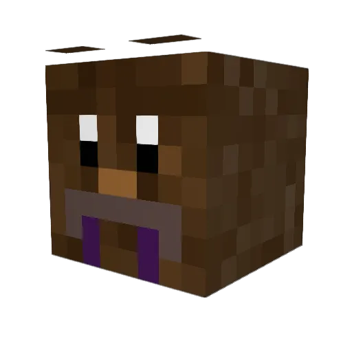 DogVenom Minecraft avatar head, 3D render