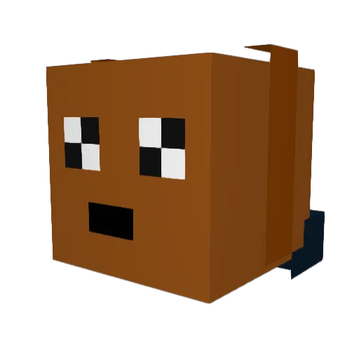 DogWall Minecraft avatar head, 3D render