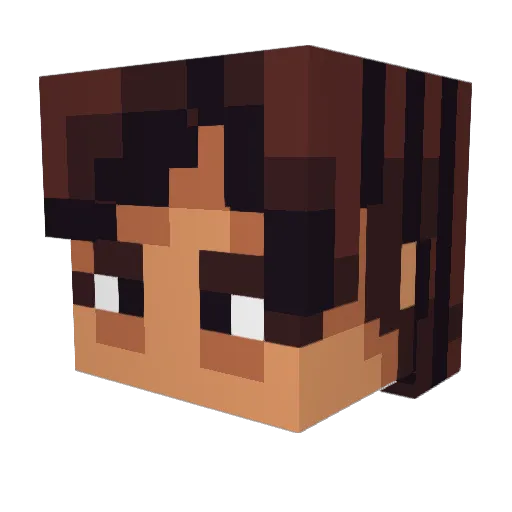 DogWithGun1st Minecraft avatar head, 3D render