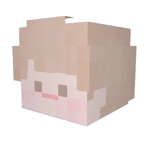 DogWolf__ Minecraft avatar head, 3D render