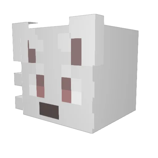 Dog__Sound Minecraft avatar head, 3D render