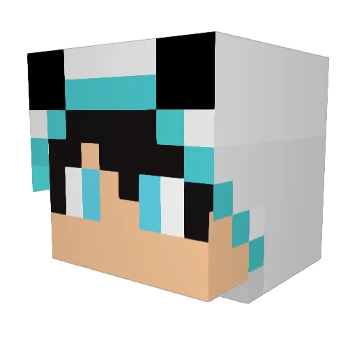 Dog_saan Minecraft avatar head, 3D render