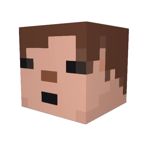 Dogabanec Minecraft avatar head, 3D render