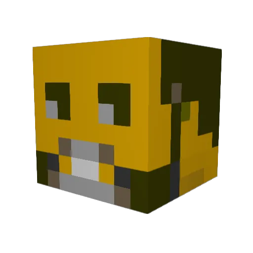 Dogbreath Minecraft avatar head, 3D render