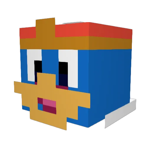 DogeFish Minecraft avatar head, 3D render