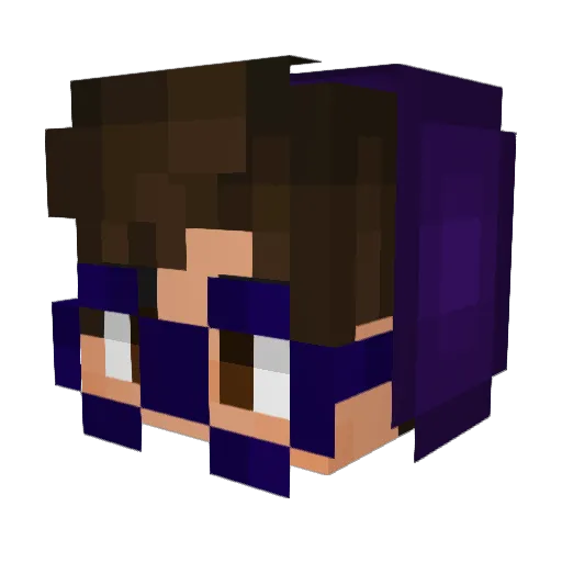 DogeLlama Minecraft avatar head, 3D render