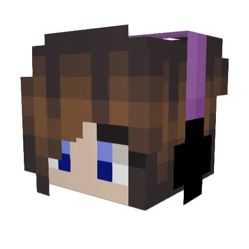 DogeTheClown Minecraft avatar head, 3D render