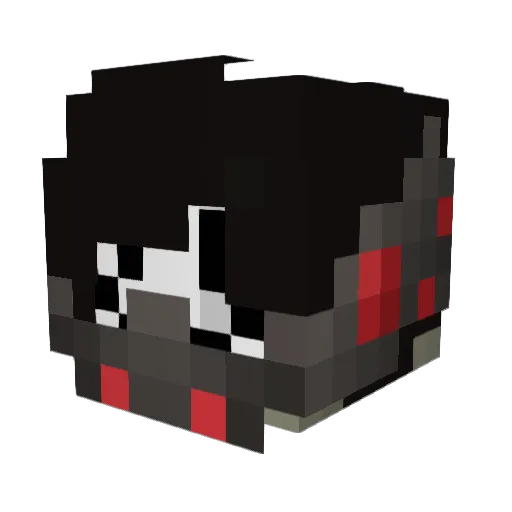 Dogebu Minecraft avatar head, 3D render