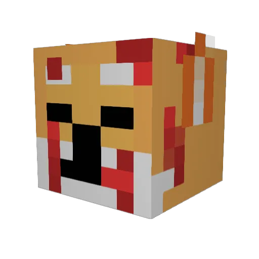Dogeman3329 Minecraft avatar head, 3D render
