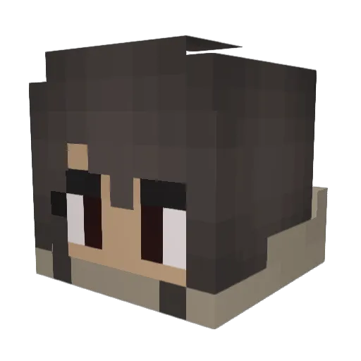 Dogennn Minecraft avatar head, 3D render