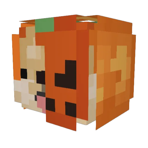 Dogenoblade Minecraft avatar head, 3D render