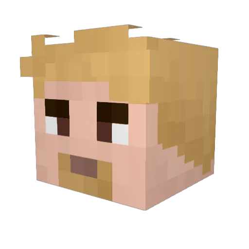 Dogerocks Minecraft avatar head, 3D render
