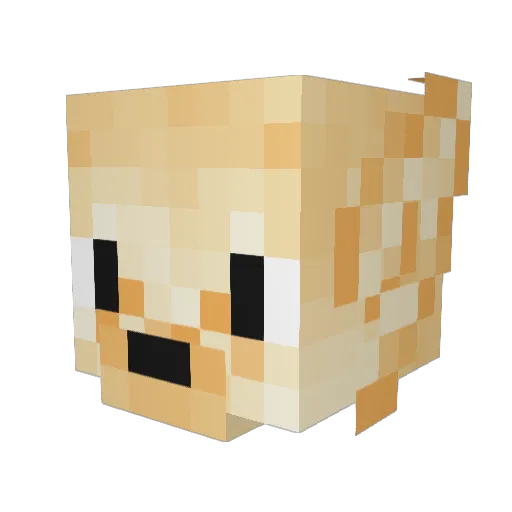 Dogerrys Minecraft avatar head, 3D render