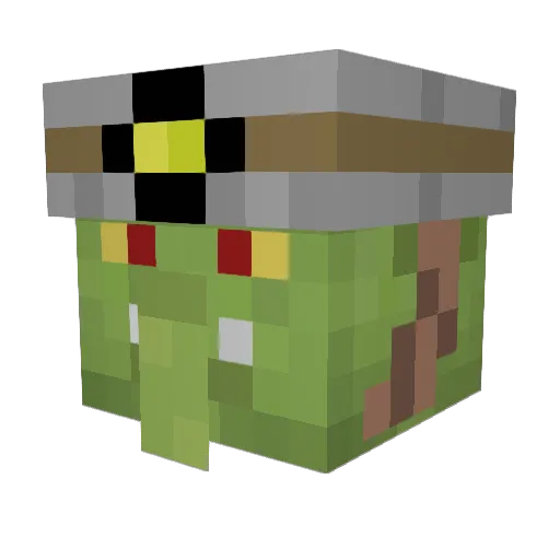 Dogfried Minecraft avatar head, 3D render