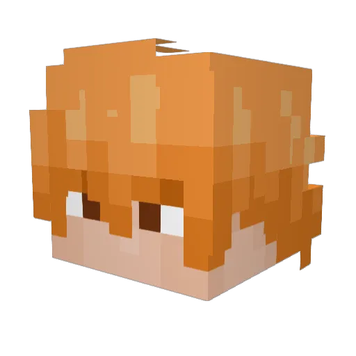 Dogge3 Minecraft avatar head, 3D render