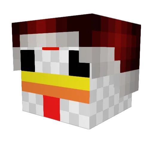 DoggeDgE Minecraft avatar head, 3D render