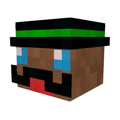 Doggehunter Minecraft avatar head, 3D render
