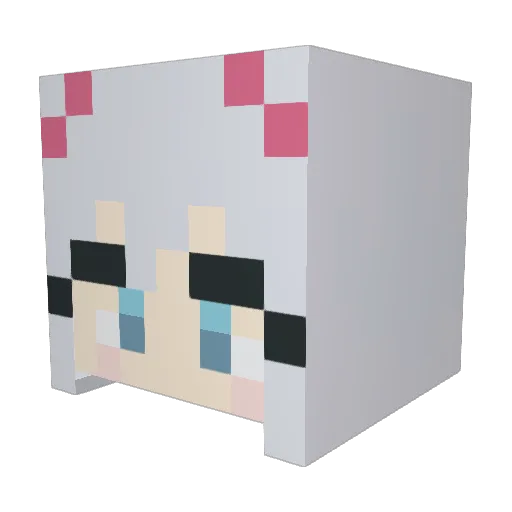 Doggis Minecraft avatar head, 3D render
