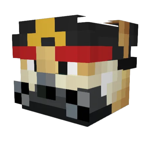 Doggo608 Minecraft avatar head, 3D render