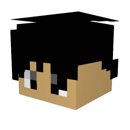 DoggoAnim Minecraft avatar head, 3D render