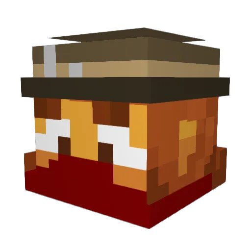 DoggoGmez Minecraft avatar head, 3D render