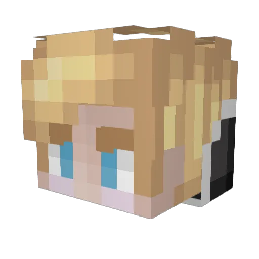 DoggoITA Minecraft avatar head, 3D render