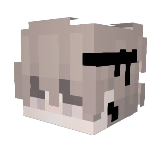 DoggoITAA Minecraft avatar head, 3D render