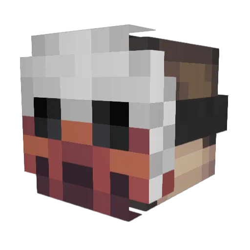 DoggoNub Minecraft avatar head, 3D render