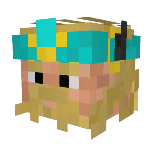 Doggst Minecraft avatar head, 3D render