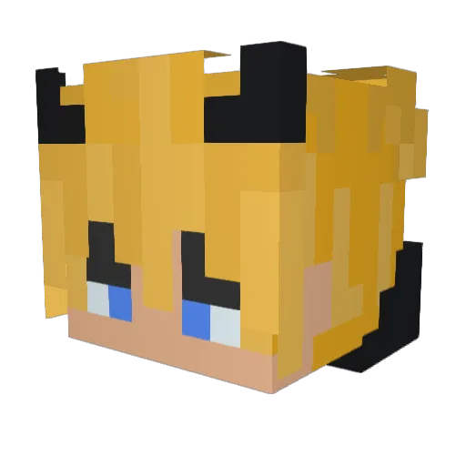 Doggu12 Minecraft avatar head, 3D render