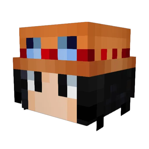 Doggystylooo Minecraft avatar head, 3D render