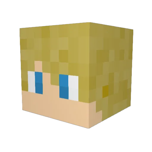 DoghnutKing Minecraft avatar head, 3D render