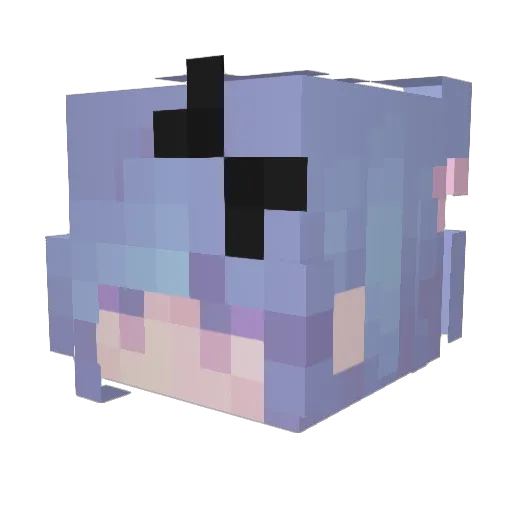 Doglips Minecraft avatar head, 3D render