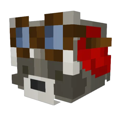 Dogman57 Minecraft avatar head, 3D render