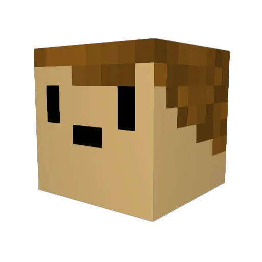 Dogman7152 Minecraft avatar head, 3D render