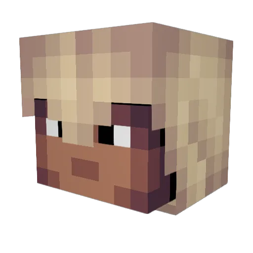 Dognani Minecraft avatar head, 3D render