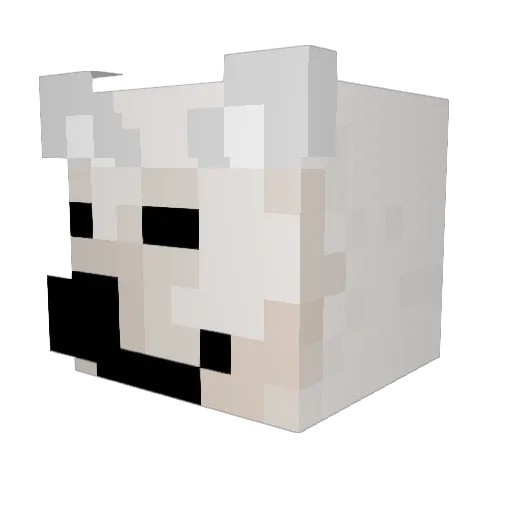 Dognard Minecraft avatar head, 3D render
