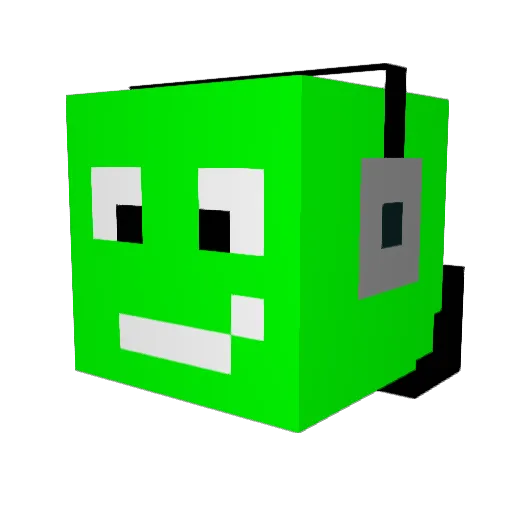 Dogoo Minecraft avatar head, 3D render