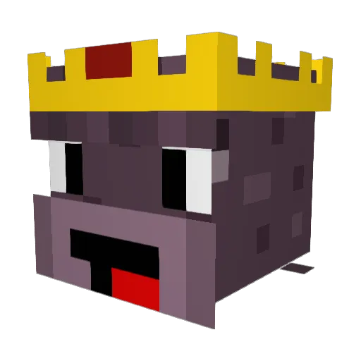 Dogpied Minecraft avatar head, 3D render