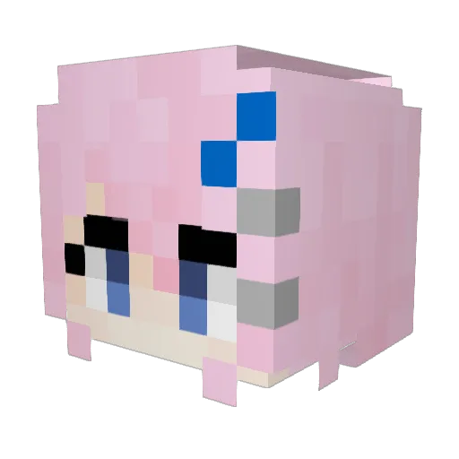 Dogpocalypse Minecraft avatar head, 3D render