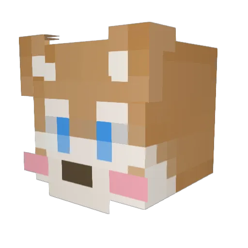 DogsOnVenus Minecraft avatar head, 3D render